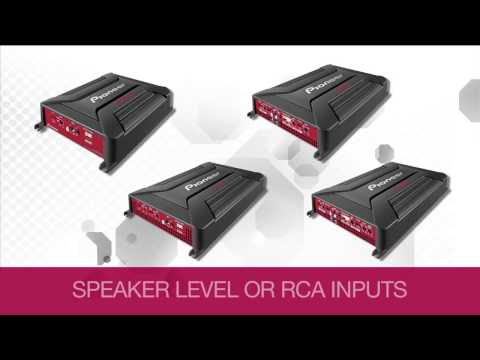 Automagnetola Pioneer stiprintuvas GM-D1004 video