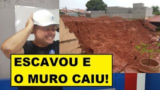 SE CORTAR O TERRENO...E O MURO CAIR...DE QUEM É A CULPA?