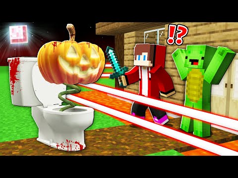 SCARY SKIBIDI TOILET Pumpkin vs Security House Mikey & JJ - Minecraft (Maizen)