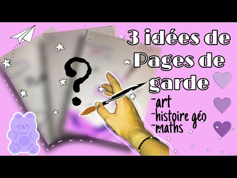 🌵COVER PAGES🌵 trois idées de pages de garde✨