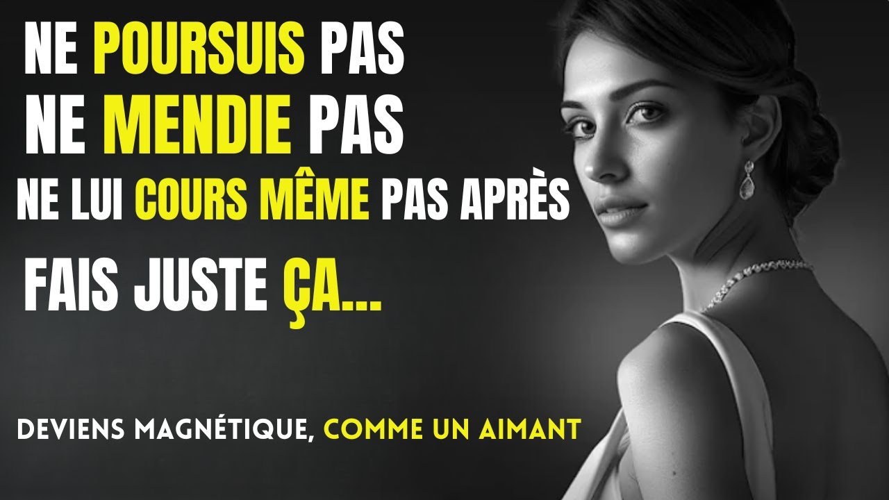 Ne poursuivez Pas, ATTIREZ -ce qui Vous Appartient vous trouvera tout simplement/ Stoïcisme en 2024