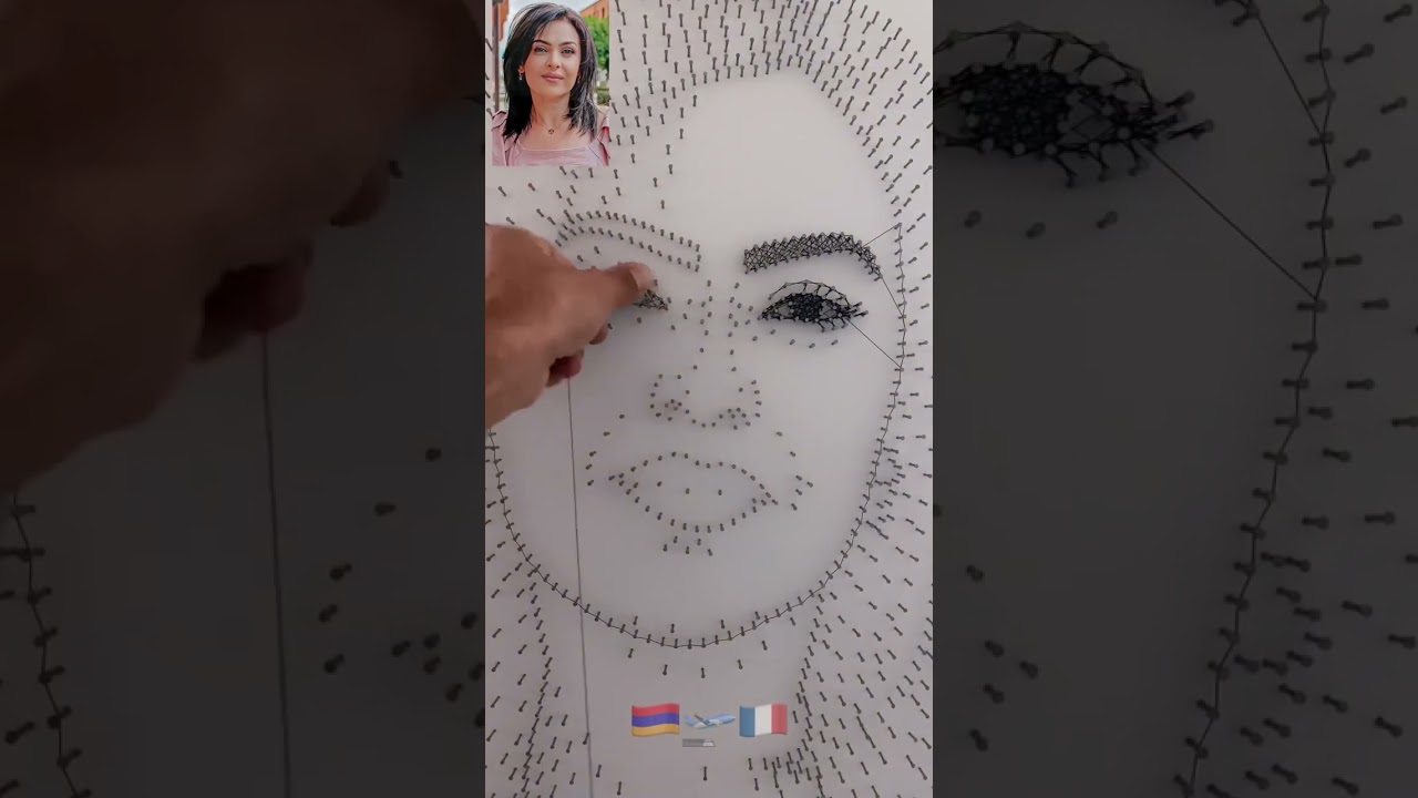 Nail and thread / String art by me