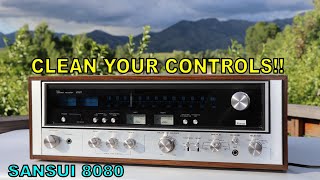 It's amazing what DIRTY CONTROLS can cause on old receivers! Let's clean them on this Sansui 8080