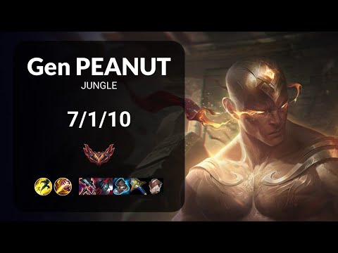 Gen Peanut Lee Sin vs Graves JUNGLE - KR GRANDMASTER Patch 13.20