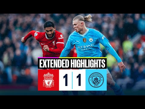 Liverpool 1-1 Man City EXTENDED HIGHLIGHTS | Mac Allister’s penalty cancels out John Stones’ goal