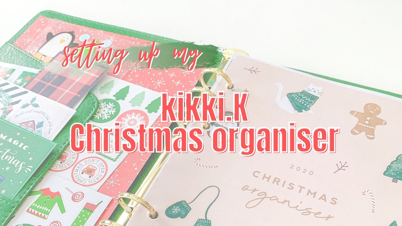 Setting up my CHRISTMAS organizer 🎄🎅 Holiday prep with a FREE planner printable by kikki.K! A5 + TN