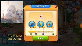 Lets play Meow match level 413 HARD LEVEL HD 1080P featuring my daughter