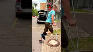 Podpažní berle pro chůzi bez došlapu měkké 1 pár