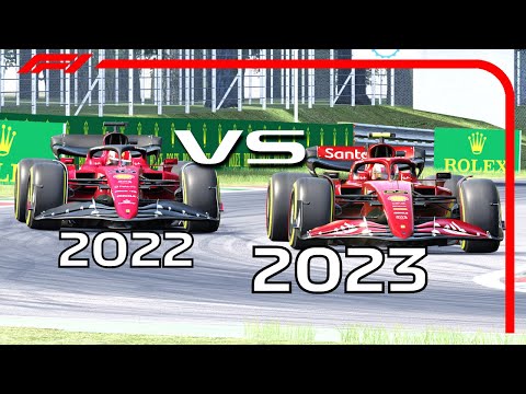 Ferrari F1 2023 SF-23 vs Ferrari F1 2022 - Monza Circuit