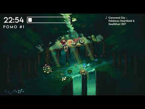 ⏰Pokémon Music Pomodoro Timer 25/5 🌳Calm Pokémon VGM to Study/Work to🎵