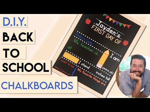 Create cute Back to School CHALKBOARD SIGNS | back to school photo ideas | school SIGNS