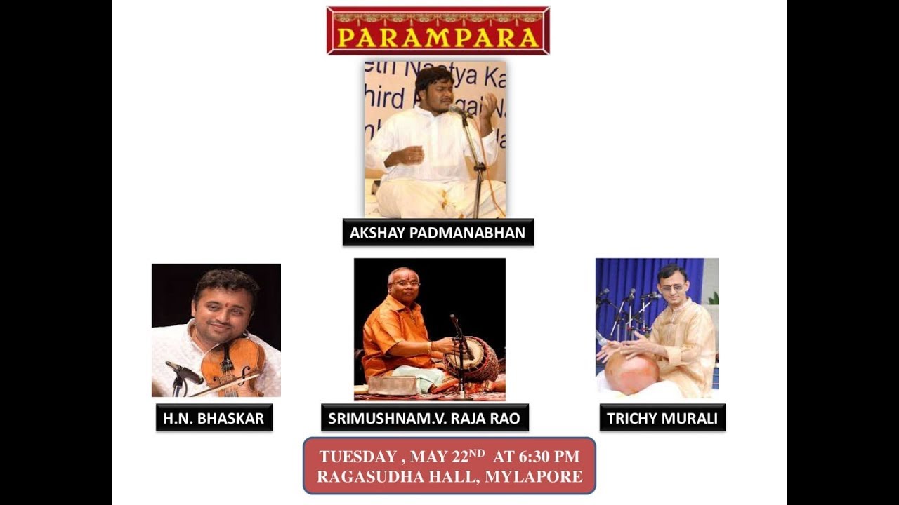Parivadini LIVE- Vid. Akshay Padmanabhan for Parampara