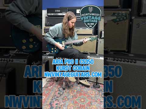 *Video* Aria Pro II CS350 Double Cut Cardinal Series Ash Kurt Cobain - 1982 image 23