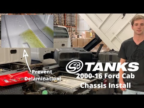 S&B Tanks: 2000-2016 After Axle, Replacement Tank Ford Powerstroke Cab Chassis