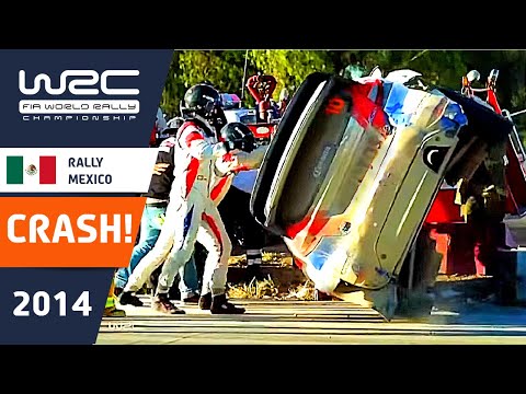 Rally Crashes from Rally Mexico 2014. Meeke CRASH, Kubica CRASH, Mikkelsen CRASH, Ostberg CRASH.