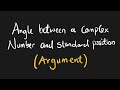 How to find the Argument of a Complex Number