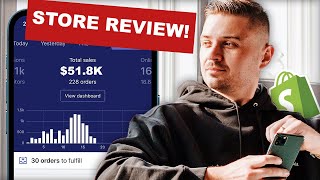 Reviewing A $50K PER MONTH Sticker Store! | Shopify Dropshipping