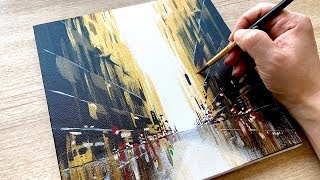 On the Street / Acrylic Painting for Beginners / Daily Challenge #62