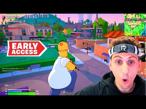*NEW* Fortnite Simpsons Season EARLY ACCESS Gameplay!