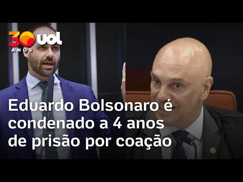 Eduardo Bolsonaro é condenado a 4 anos de prisão por coação em processo da trama golpista
