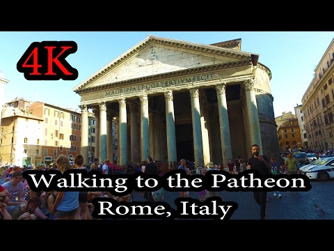 4K Rome, Italy - Walking to the Pantheon
