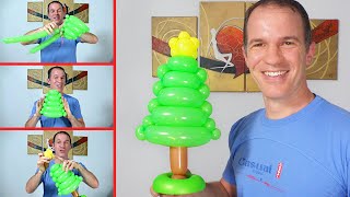 עץ חג המולד עם בלונים 🎄 איך לקשט בלוני חג מולד 🎅 מסובבים - קישוטי חג המולד