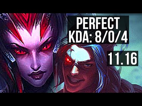 ELISE vs KAYN (JUNGLE) | 8/0/4, 2.0M mastery, 1100+ games, Legendary | EUW Diamond | v11.16