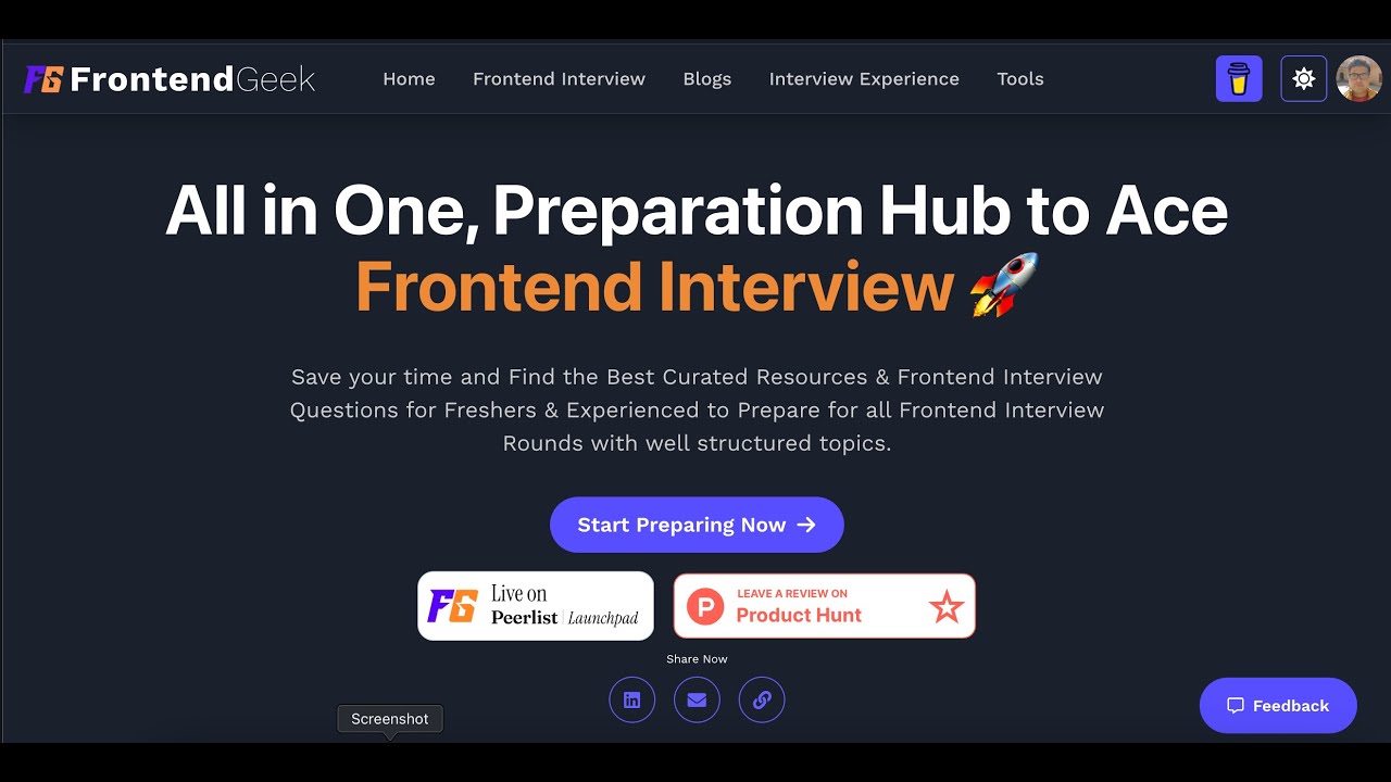 FrontendGeek demo video