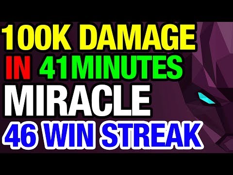 100K DAMAGE IN 41 MINUTES IS INSANE!! - MIRACLE AND HIS 46 WIN STREAK - Dota 2