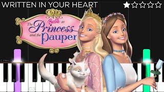 Written in Your Heart - Barbie as the Princess and the Pauper | EASY Piano Tutorial
