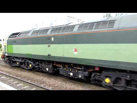 Class 47 D1916 leaving Worksop station 22nd July 2014