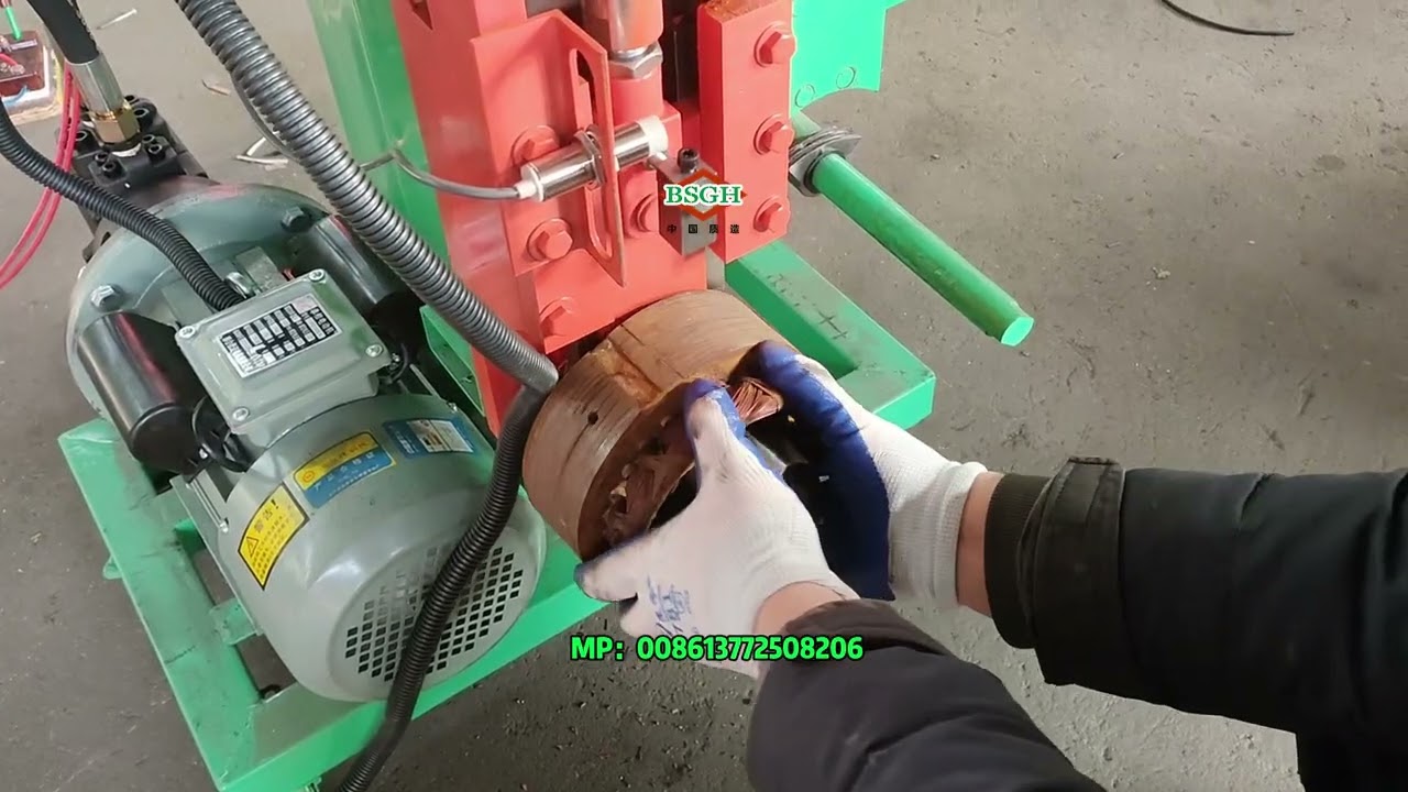 Mini BST Motor Cutting & Pulling Machine for Spain Client | Electric Motor Recycling Run Before Ship