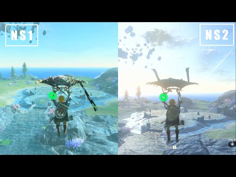 Zelda TOTK Nintendo SWITCH 2 vs 1 - Zelda Tears of The Kingdom comparison