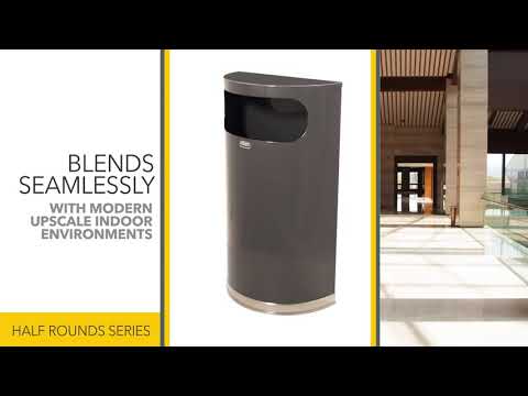Полукруглая урна серии Designer (нерж.) 45 литров FGSH12EPLSM
