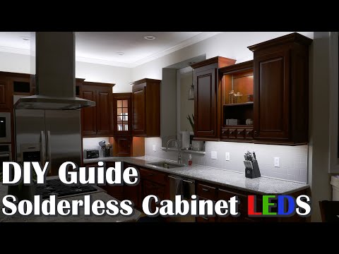 Complete DIY Cabinet LED Accent Light SOLDERLESS Installation with FlexFire RGBW LEDs