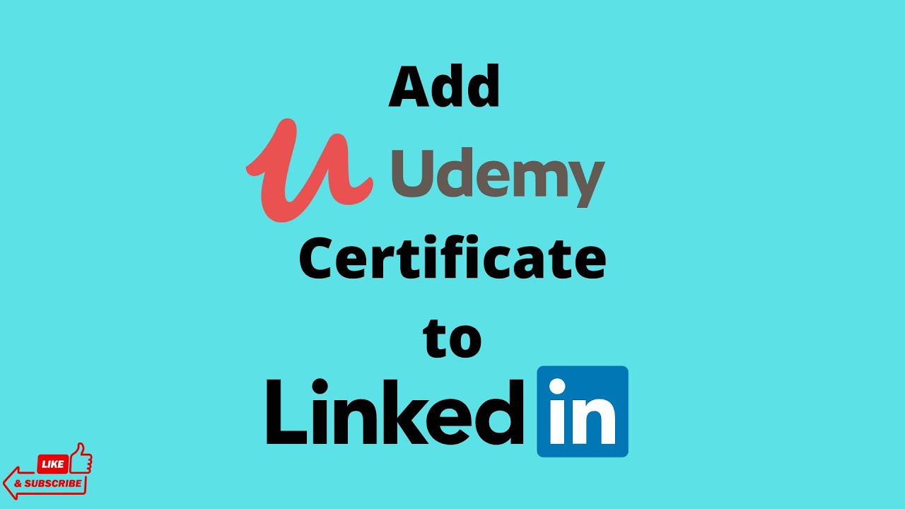 How to add Udemy Certificate to LinkedIn