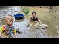 35days: harvesting luffa, bamboo shoots, giant tubers, corn, fish to sell at the market - daily life