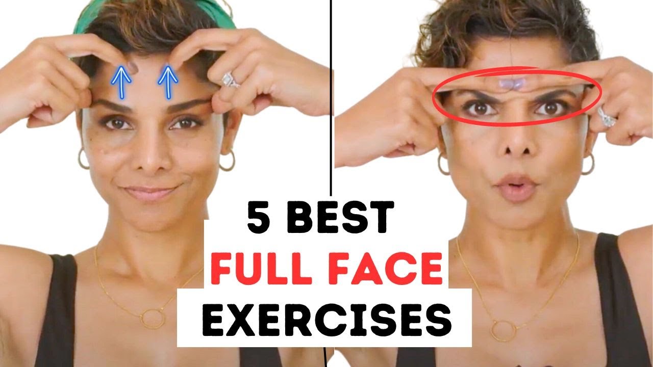 5 Best Full Face Exercises | 3 minute routine for Wrinkles and Face lift | Blush with me face yoga