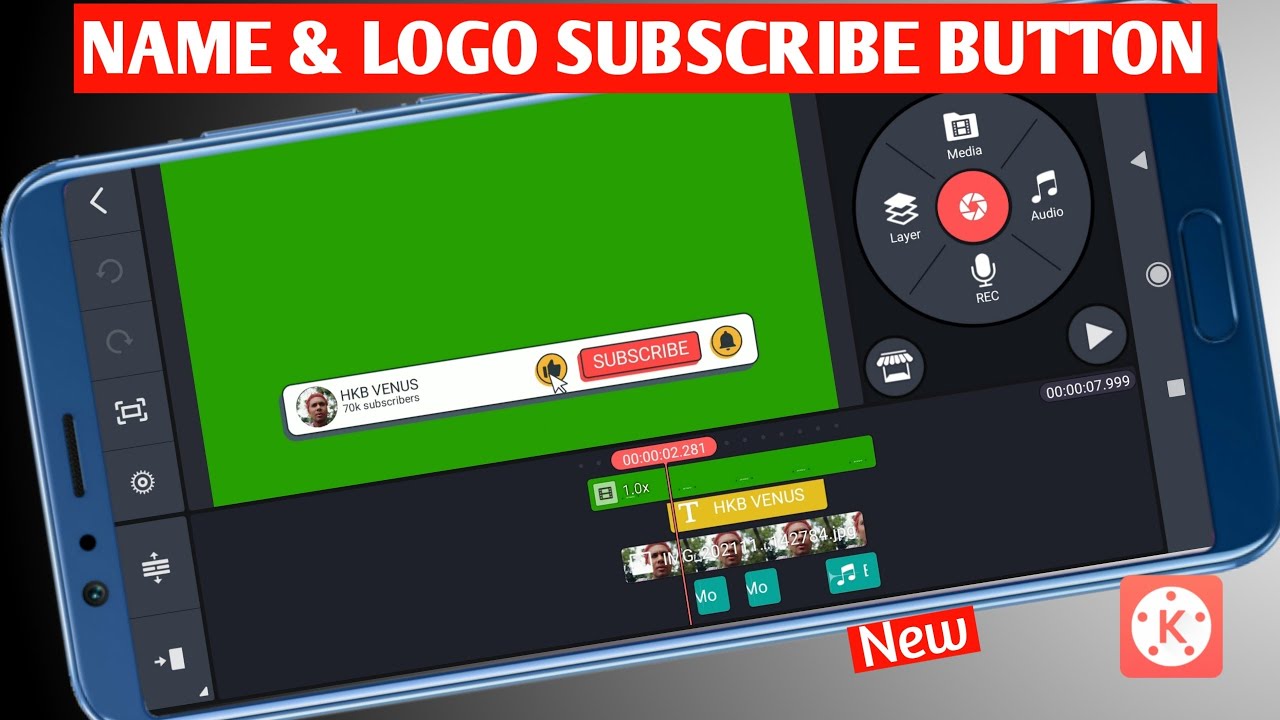 how to make channel name and logo animation subscribe button
