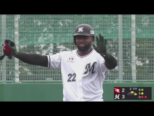 【ファーム】5試合連続安打!! マリーンズ・ポランコ ライトへの痛烈なタイムリー2ベース!! 2025年6月14日 千葉ロッテマリーンズ 対 東北楽天ゴールデンイーグルス