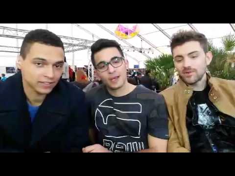 Greeks greets fans from Eurovision Press Centre