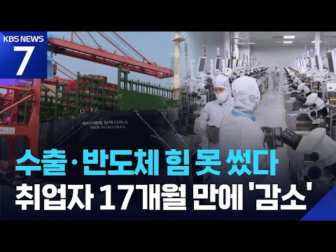 중동 직격탄에 취업자 17개월 만에 감소…반도체는 힘 못 썼다 / KBS 2026.06.11.