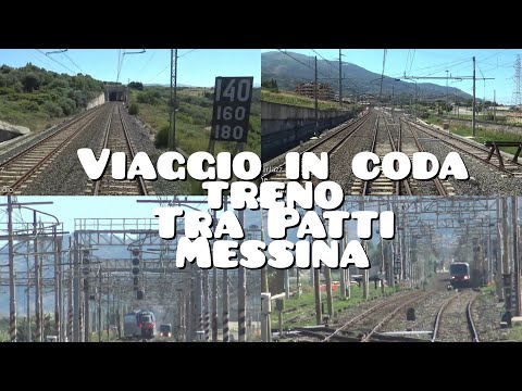 Viaggio in coda al treno tra Patti-Messina a160Kmh.ATTENZIONE ABBASSARE L AUDIO stridio di bordini