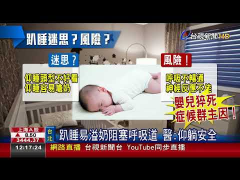 嬰兒猝死3年奪110命 趴睡是主因