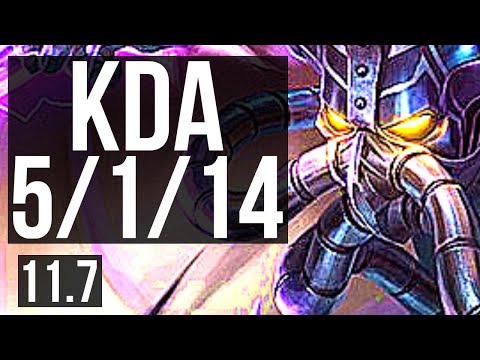 KASSADIN vs MALPHITE (TOP) | 5/1/14, 1200+ games, 1.0M mastery | KR Diamond | v11.7
