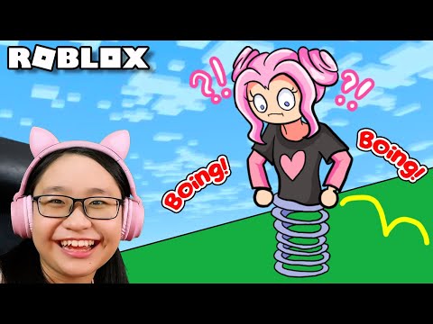 Roblox | Easy Spring Obby - My LEGS are SPRINGS?!!