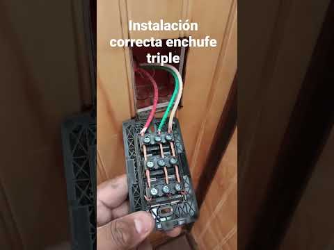 instalación correcta de colores de cables enchufe triple