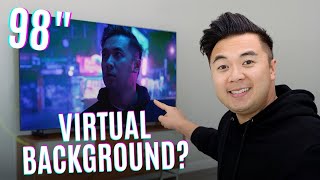 Home-Made Virtual Background with a HUGE TV! (98” TCL S Class S5 TV)