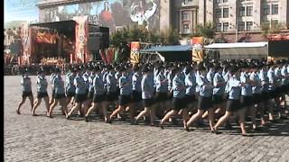 preview picture of video '08.05.2013 Курсанти та офіцери ХНУВС тренуються на площі Свободи'