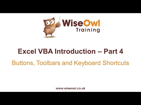 Excel VBA Introduction Part 4 - Buttons, Toolbars and Keyboard Shortcuts